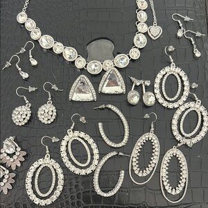 Silver Blingy Jewelry Set